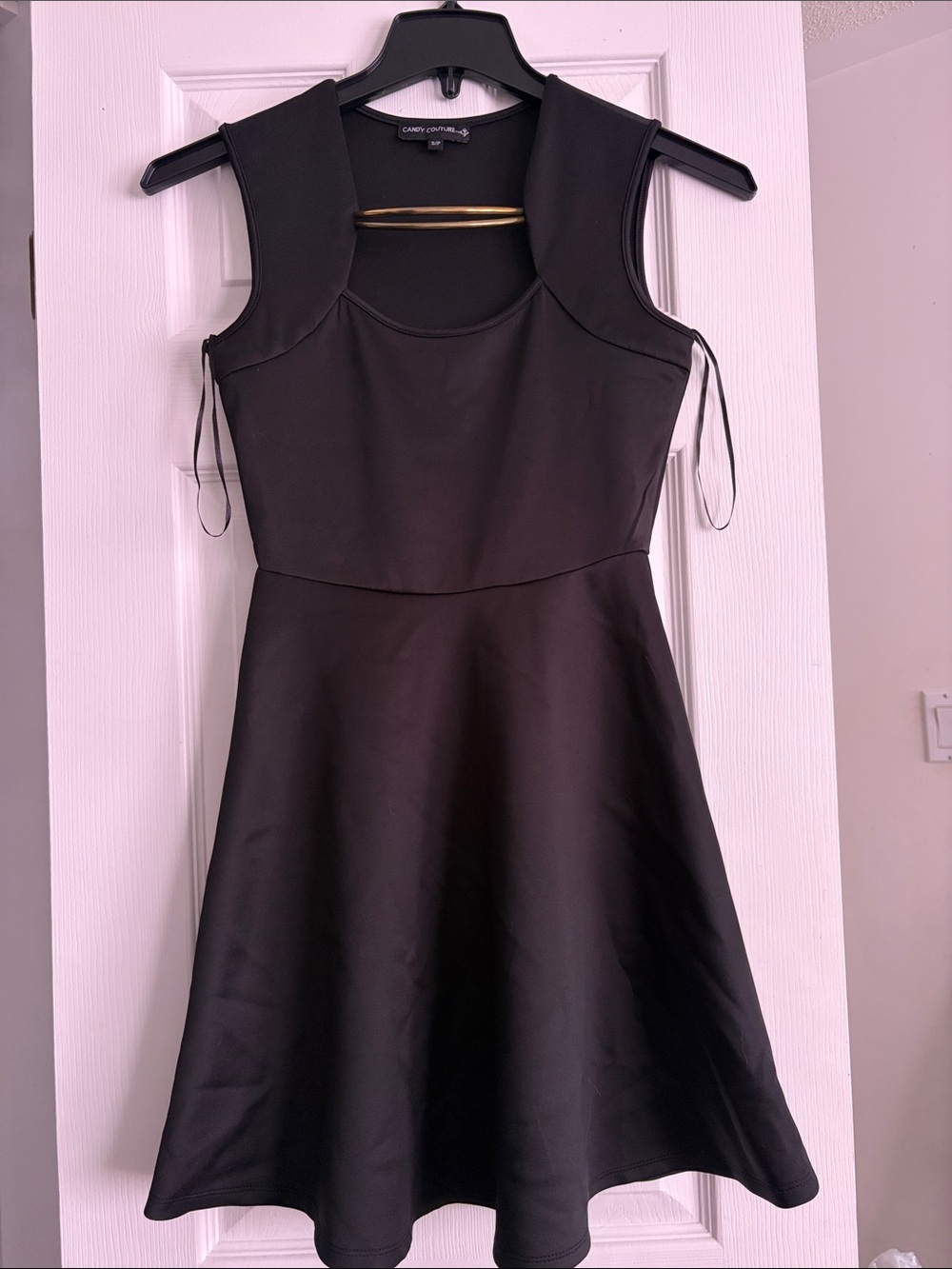 Candy Couture Black Sleeveless A-Line Mini Dress